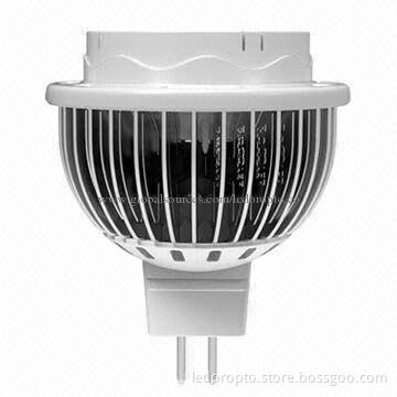 LD 3W MR16 LED Spotlight, Flat with 32 Pieces Aluminum Fins, Bridgelux/Epistar/Epileds Chip